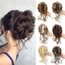 Short Wavy Synthetic Hair Clip Hairpiece with Secure Two Way 8 Tooth Clasp