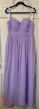 NWT Azazie Lara Lilac Purple Chiffon Spaghetti Strap Bridesmaid Dress Size A10
