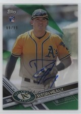 2017 Topps Clearly Authentic Auto Green /99 Ryon Healy #CAAU-RH Auto r9d