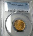 1901 Indian Cent Penny ---- PCGS MS-64 RED Graded Coin ---- #805C
