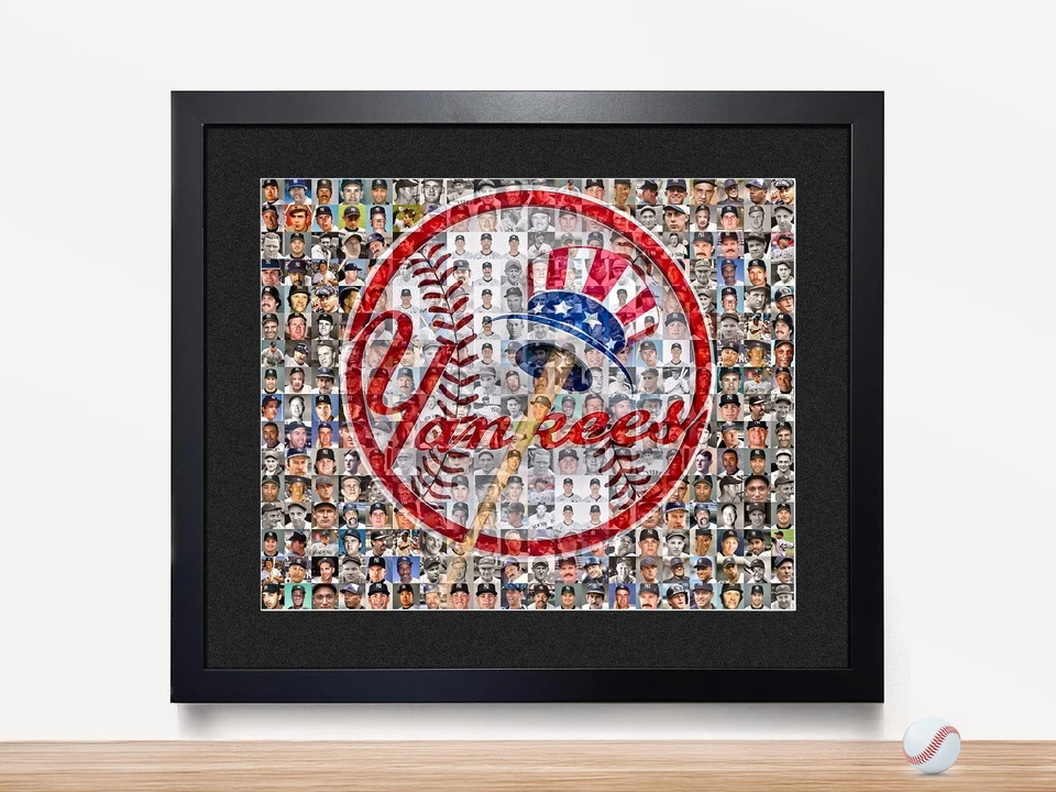 Foto de fanático de los Yankees de Nueva York arte impreso en mosaico 250 imágenes de jugadores pasadas y presentes Foto 4 de 4