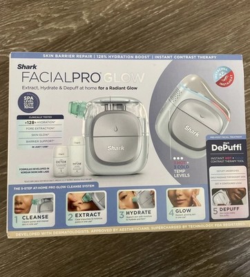 Shark FacialPro Glow Device Lilac NEW Sealed In Box Hydration Extract Depuff