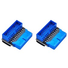 2X USB Header Adapter USB3.2 GEN1 19Pin/20Pin Socket 90 Degree Steering1755