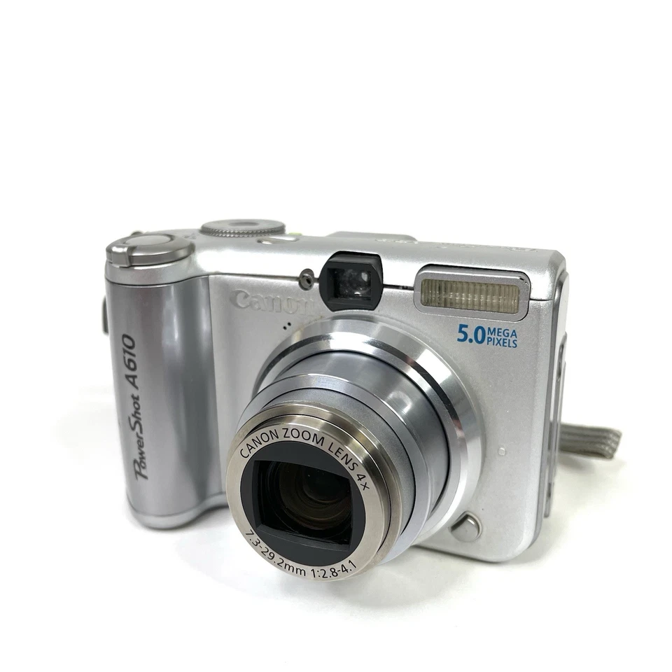 Canon PowerShot A610 5.0MP Digital Camera Digicam Silver 4x Zoom TESTED Working* - Image 3 of 4