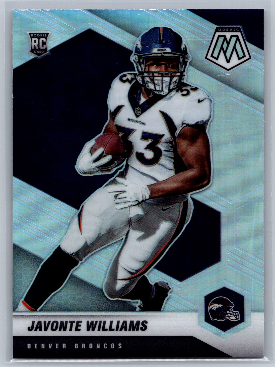 Javonte Williams 2021 Mosaic Rookie Variation Silver Prizm #315-V