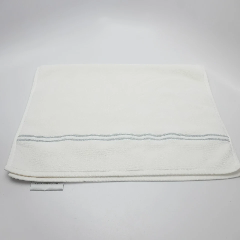 Alfombra de baño de algodón a rayas azules para hotel diestro herrajes de restauración alfombra de baño blanca 20x30 Foto 2 de 3