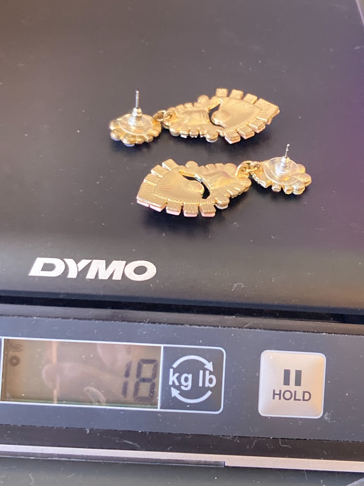 Statement Dangle Earrings Opalescent Cabochons Rh… - image 8