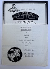 Doncaster Rovers v Millwall Pre-Season Friendly 10th August 1987