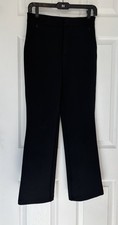 GOOD AMERICAN Women  s Scuba Straight Leg Trousers Pants High Waisted Black 0/ 25