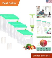 20-Pack Sous Vide Bags   Reusable Vacuum Food Storage with Hand Pump  Clips