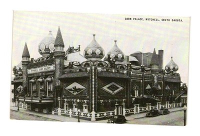Vintage Mitchell Corn Palace South Dakota Postcard Unique Architecture