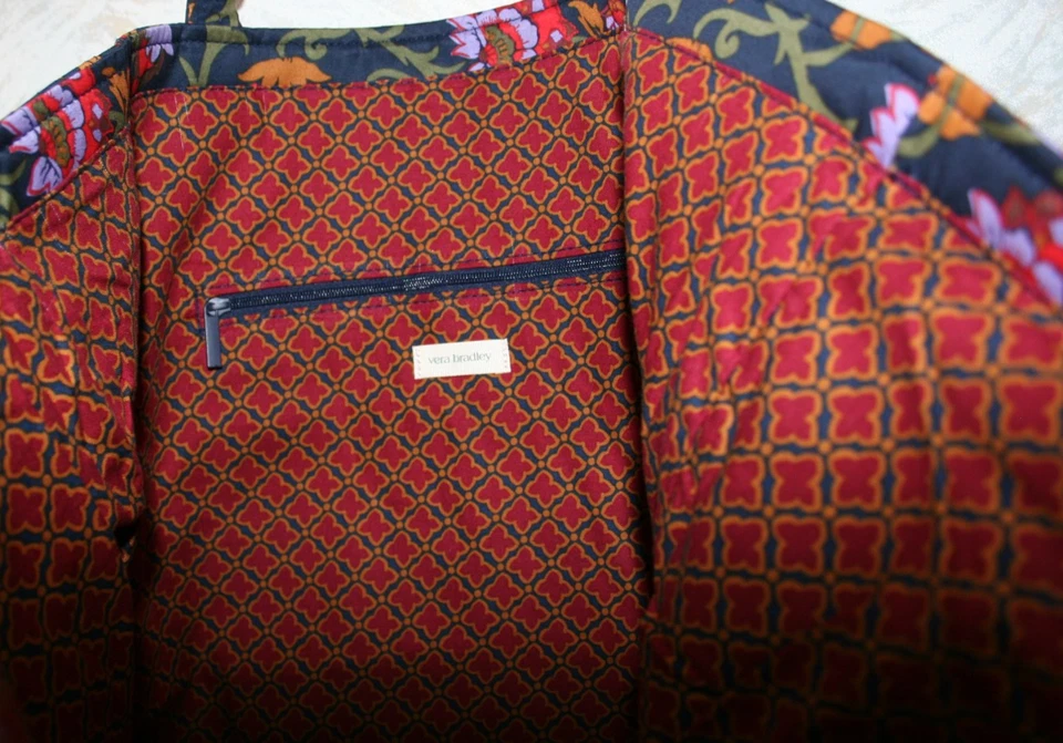 Bolso de Viaje Grande Vera Bradley Marston Grand Tote en Midnight Garden Vines Nuevo con Etiquetas Foto 4 de 4