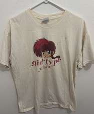 Vintage 1998 Ranma 1/2 Girl Type Anime Shirt White L Rumiko Takahash/Shogakukan