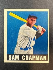 1948 1949 Leaf Sam Chapman #26 sharp but surface issue and back paper loss
