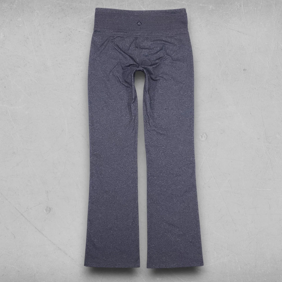 Pantalones de yoga Prana para mujer S gris carbón jaspeado pierna ancha acampanados ocio informales Foto 2 de 4