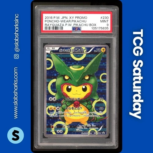2016 POKEMON JP XY PROMO RAY PONCHO PIKA BOX #230 PONCHO-WEARING PIKACHU PSA 9
