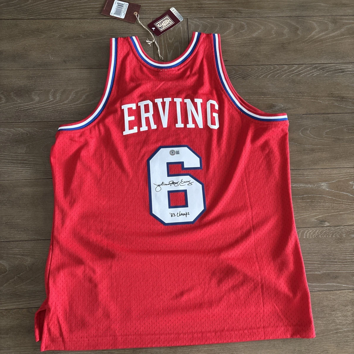 Julius Erving 费城76ers 篮球NBA 原始亲笔签名球衣| eBay