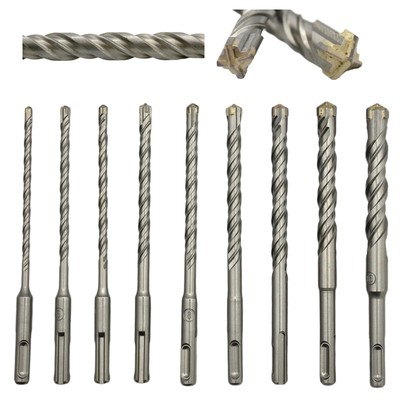 Rotary Hammer Drill Bits Set,Four-Edged Drill Bit,SDS Plus Reinforced Concret...