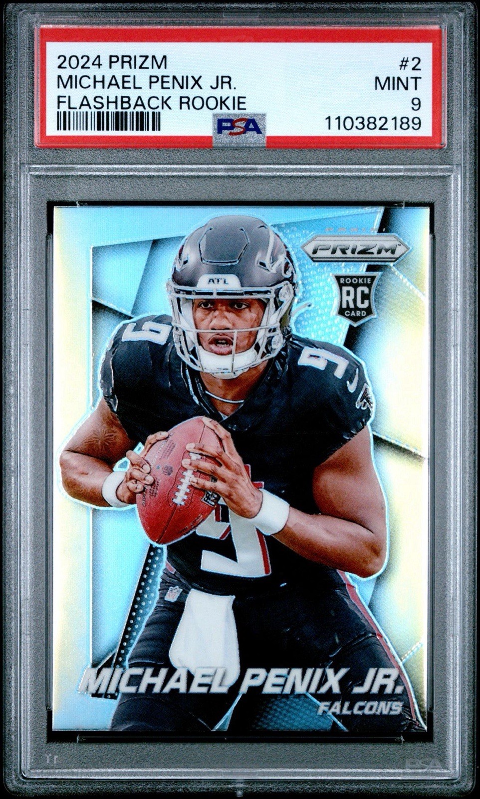 2024 Panini Prizm Flashback Rookie #2 Michael Penix Jr. Silver Prizm PSA 9