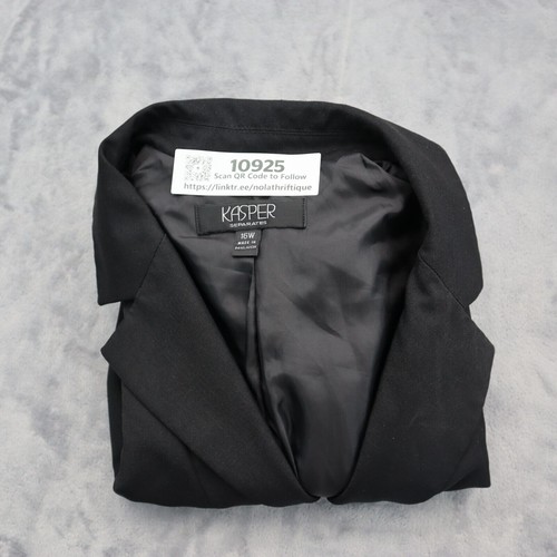 Chaqueta Kasper Mujer 16W Negra Ligera Informal Blazer Traje Separado Talla Grande - Imagen 17 de 17