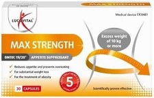 Lucovital Max Strength Appetite Suppressant 30 Capsules | One-A-Day Control