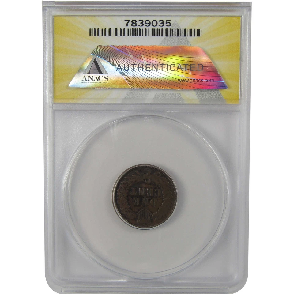 1875 Indian Head Cent F 15 ANACS Penny 1c Coin SKU:I22209 - Image 2 of 4