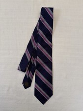 Brooks Brothers Makers & Merchants Purple Striped Silk Neck Tie Made in USA