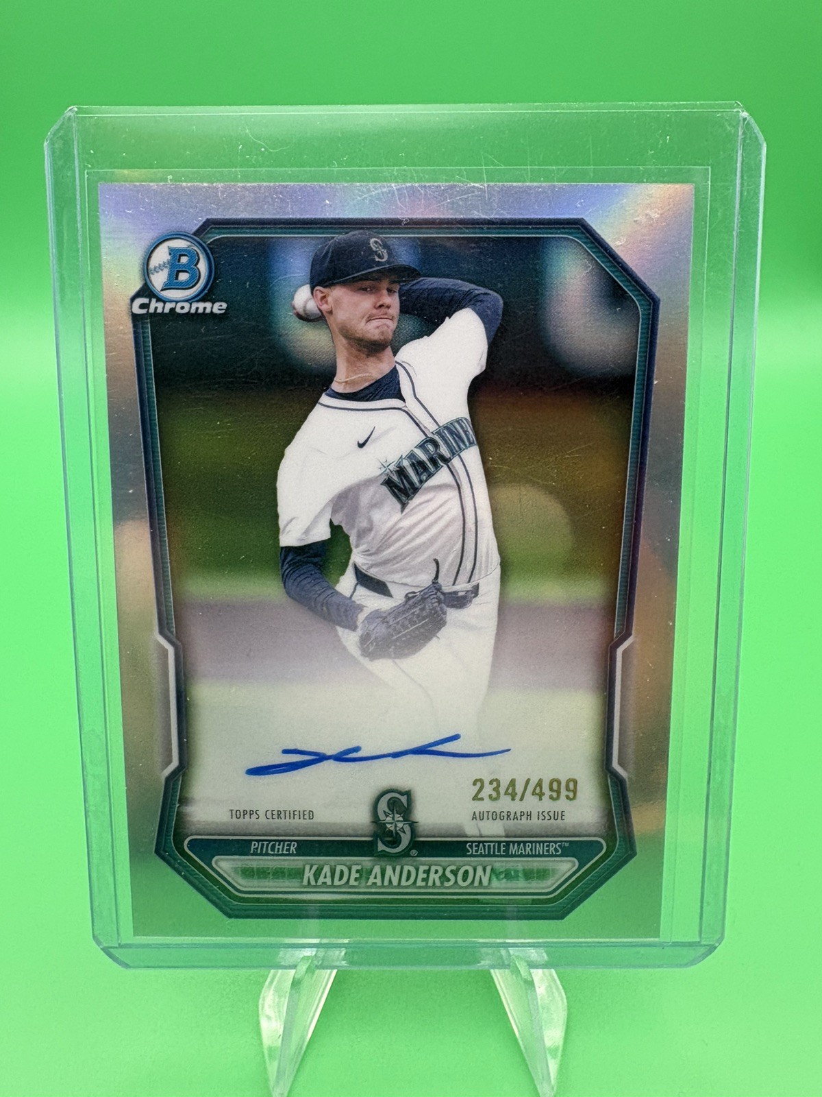 Kade Anderson #CPA-KAN Baseball Cards 2026 Bowman Chrome Prospect Autograph trading card — raw and PSA graded price guide