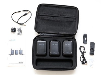 Movo WMX-1-DUO 2.4GHz Dual Wireless Lavalier Microphone System Compatible wit...