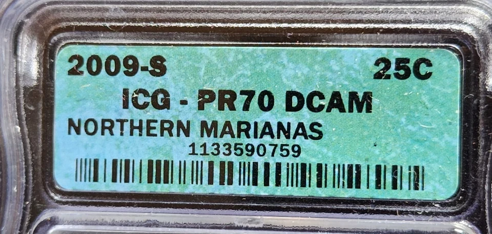 2009-S Proof Northern Marianas Territory Quarter ICG PF70 DCAM. Our SC111 - Image 2 of 4