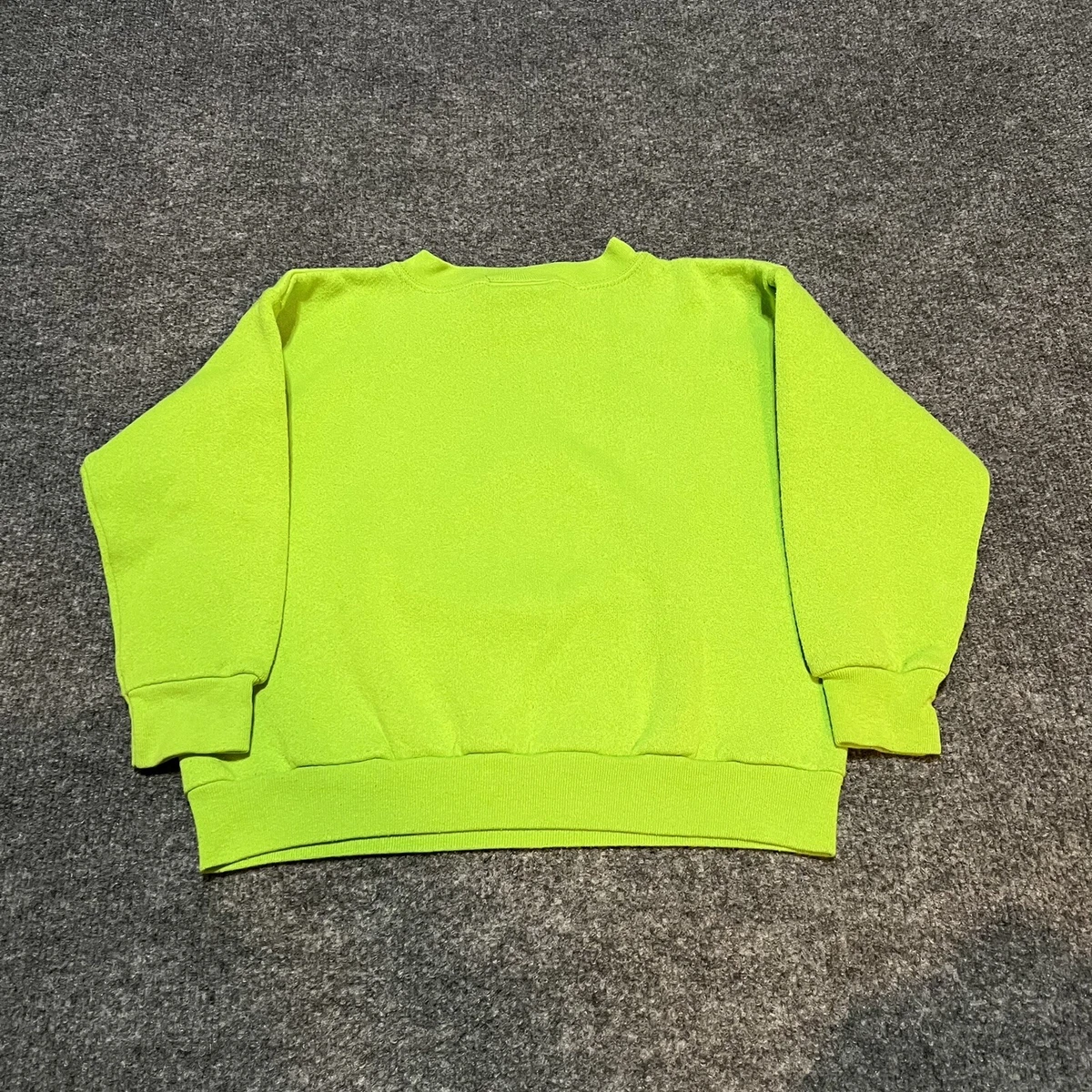 Vintage 90s Disney Mickey and Friends Sweatshirt Lime Green Kids