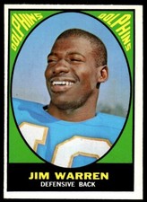 1967 Topps Jim Warren * Miami Dolphins #81