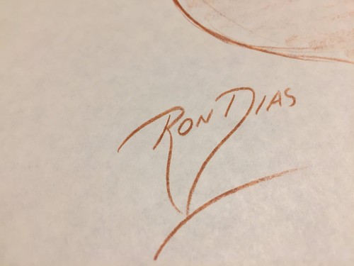 Ron Dias Hand Drawing Signed Authentic Sketch Of Ariel Little Mermaid Disney - 第 2/3 張圖片