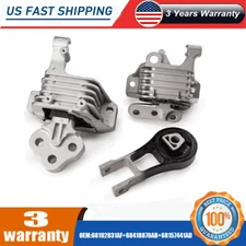 For Jeep Cherokee 2.4L 14-19 Complete Engine Motor &Transmission Mount Set 3PCS