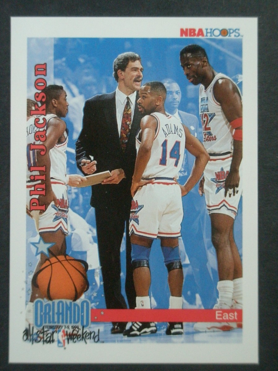 1991-92 Phil Jackson Hoops #305 Chicago Bulls Knicks HOF The Last Dance NmMt - Main Image
