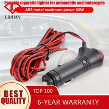 1.5m Male Car Cigarette Lighter Socket Power Plug Adapter OnOff Switch Fuse 12V