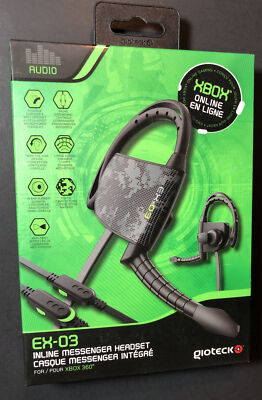 Gioteck EX-03 In-line Messenger Headset for XBOX 360 NEW
