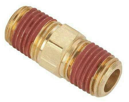 Parker 3/8" MNPT Brass Hex Nipple 1-13/32" Length x 11/16" Hex Size VS216P-6