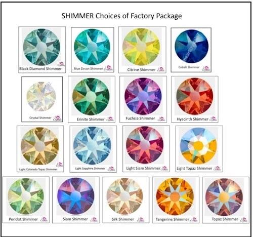 CRISTAL SHIMMER Transparente 9ss 2.5mm 2058 IHC Austria Estrás Plano 144 piezas Foto 3 de 4