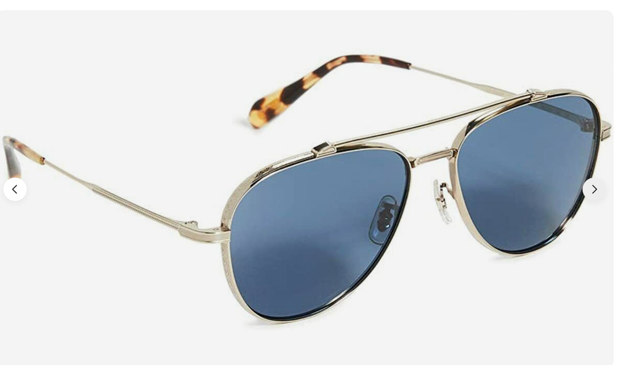 Oliver Peoples Rikson Aviator Titanium Frame 56mm Sun OV1266ST in