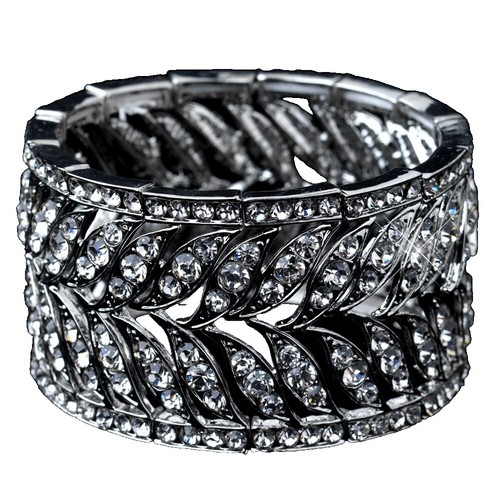 Flawless 3-Row Rhinestone Belt w Square Buckle Elegant Fit  display picture 1