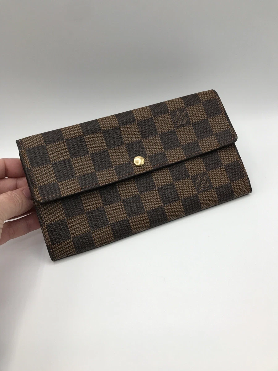 Louis Vuitton Damier Ebene Sarah Wallet Airee Edwards #58 Louis Vuitton Damier Ebene Sarah Wallet Airee Edwards