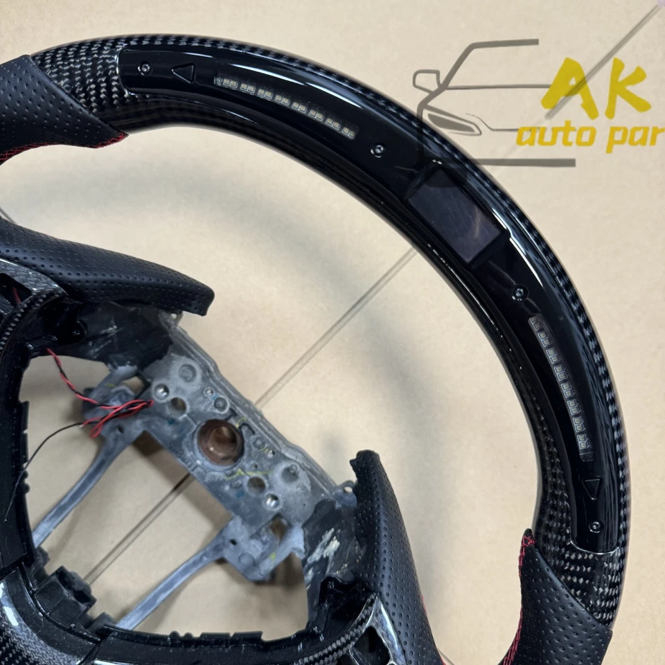 Real LED Carbon Sports Fiber Steering Wheel fit For Acura TL ILX ZDX 2009-2022 - Image 4 of 4