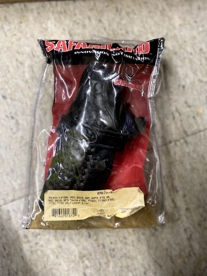 Safariland Duty Holster 070-73-182 BERETTA 92 Black Basketweave,LH SSIII - Image 3 of 4