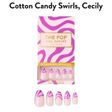 Red Aspen Press On Nails - Cotton Candy Swirls, Cecily - NIB