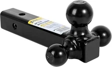 70270 Trailer Hitch Hollow Shaft Triple Ball Mount - Black