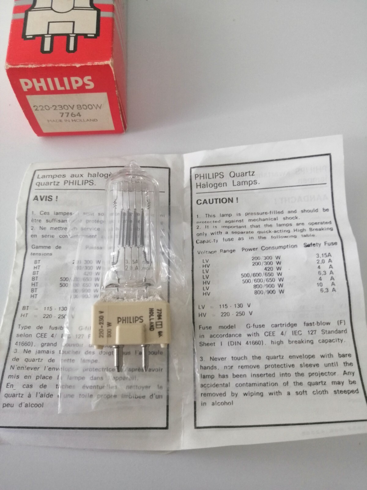 Philips vintage projector bulb lamp 7764 type, 800W eBay