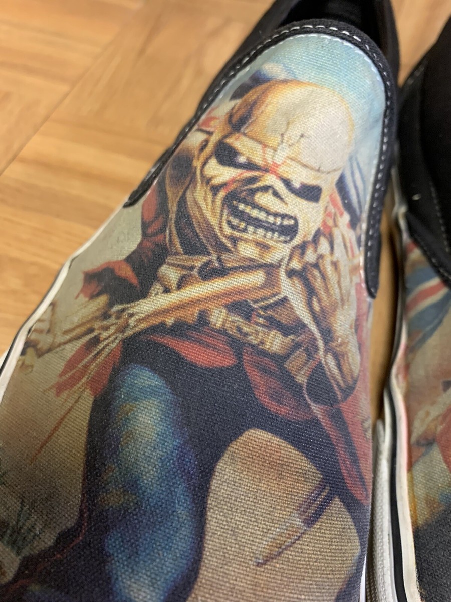 RARE🔥 VANS SK8-Hi Iron Maiden Eddie Sz 12 Men's Slip On Reaper