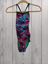 Dolfin Woman Bellas Moda Cross-Back One-Piece Suit Mystik-TurQ/Purp/Red 24-AD8