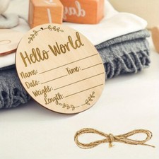 Custom 4-Piece Wooden Gift Set - Rural Style Name Logo Newborn Shower Baby Gift